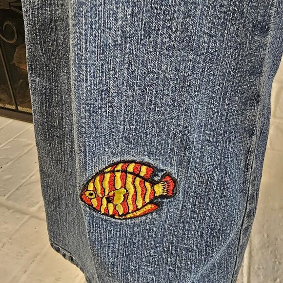 Neeso Y2K Patch Jeans Medium Wash Size 16 - Picture 9 of 10